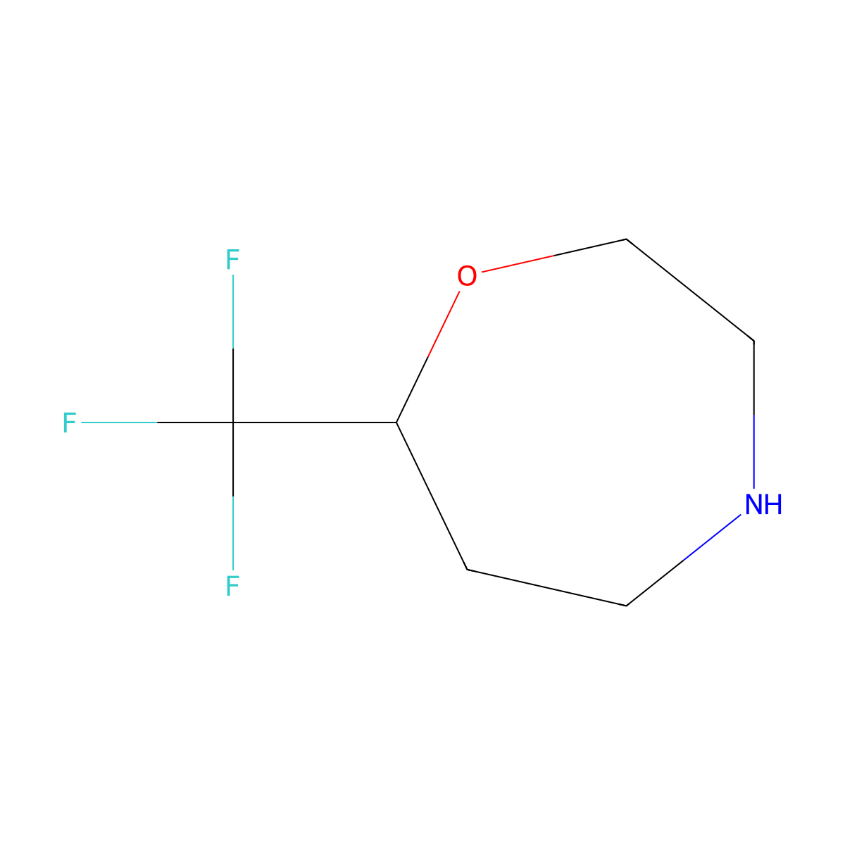 7-(Trifluoromethyl)-1,4-oxazepane molecular structure, CAS 1273567-59-1