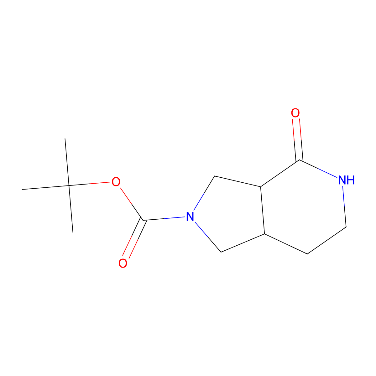Cis-Tert-Butyl4-Oxohexahydro-1H-Pyrrolo[3,4-C]Pyridine-2(3H)-Carboxylate molecular structure, CAS 1273568-51-6