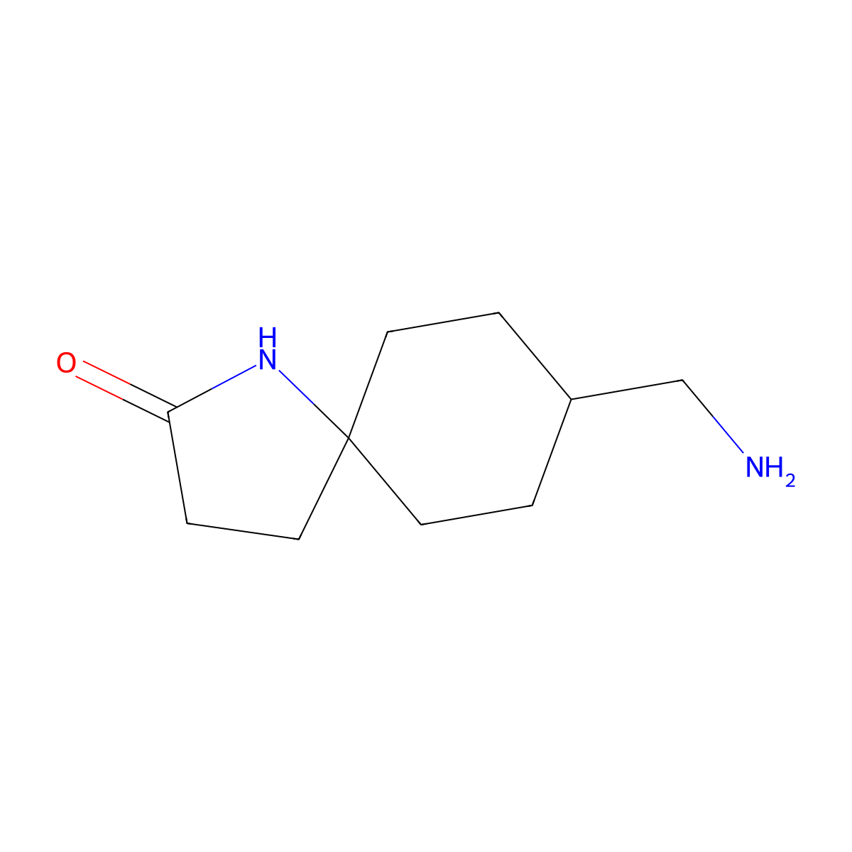8-(Aminomethyl)-1-azaspiro[4.5]decan-2-one molecular structure, CAS 1273568-61-8