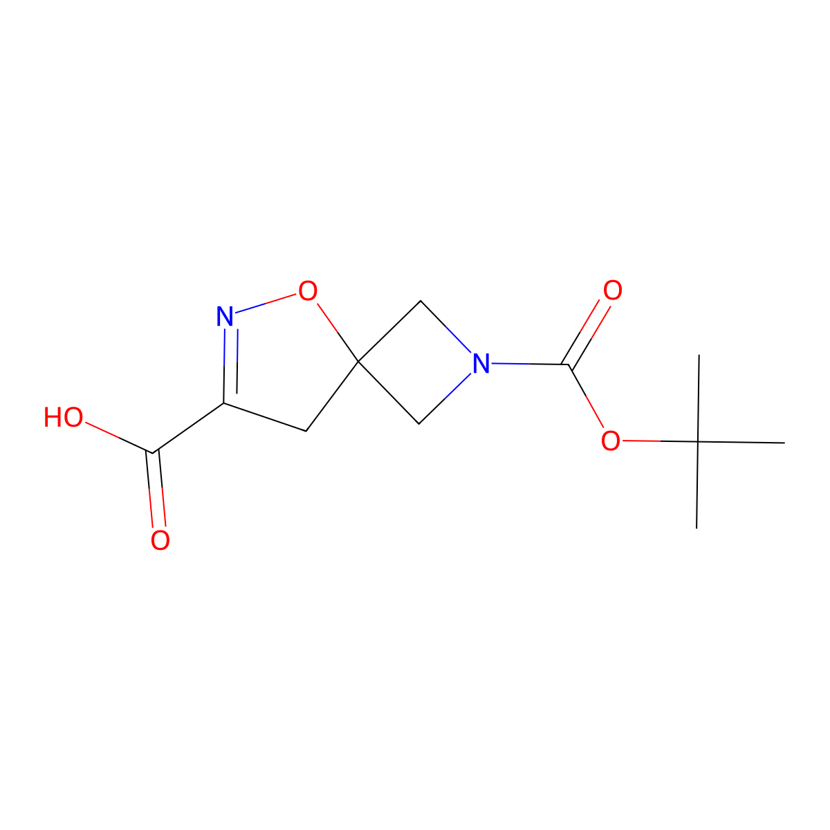 2-((Tert-butoxy)carbonyl)-5-oxa-2,6-diazaspiro(3.4)oct-6-ene-7-carboxylic acid molecular structure, CAS 1273576-64-9