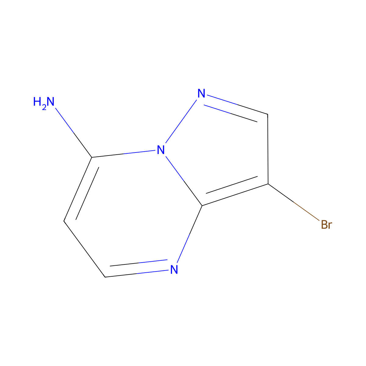 3-Bromopyrazolo[1,5-a]pyrimidin-7-amine molecular structure, CAS 1273577-17-5