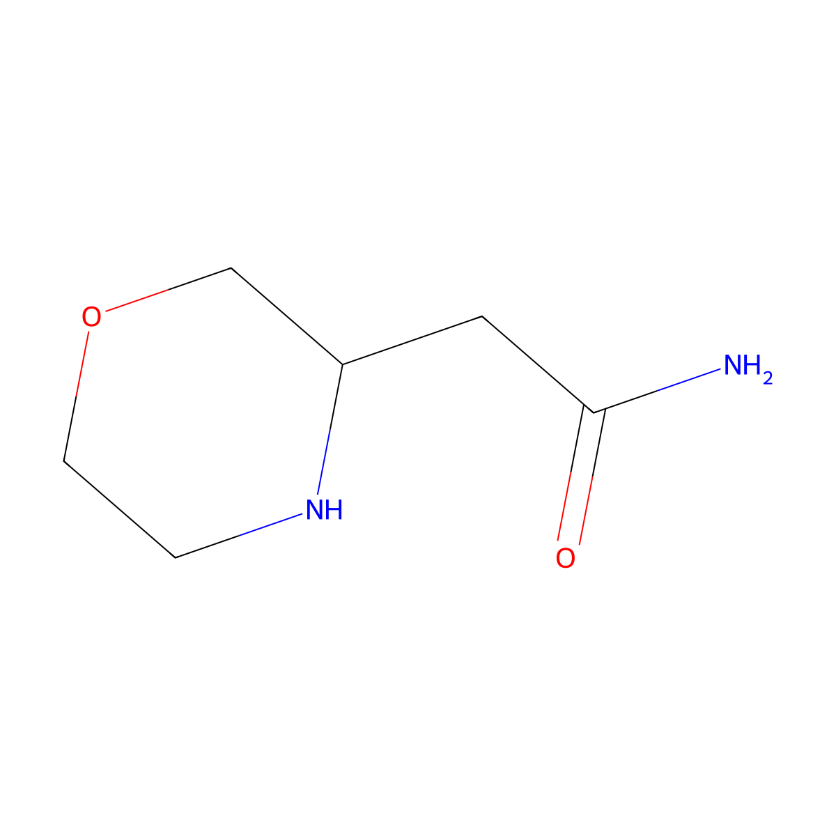 2-(Morpholin-3-yl)acetamide molecular structure, CAS 1273577-39-1