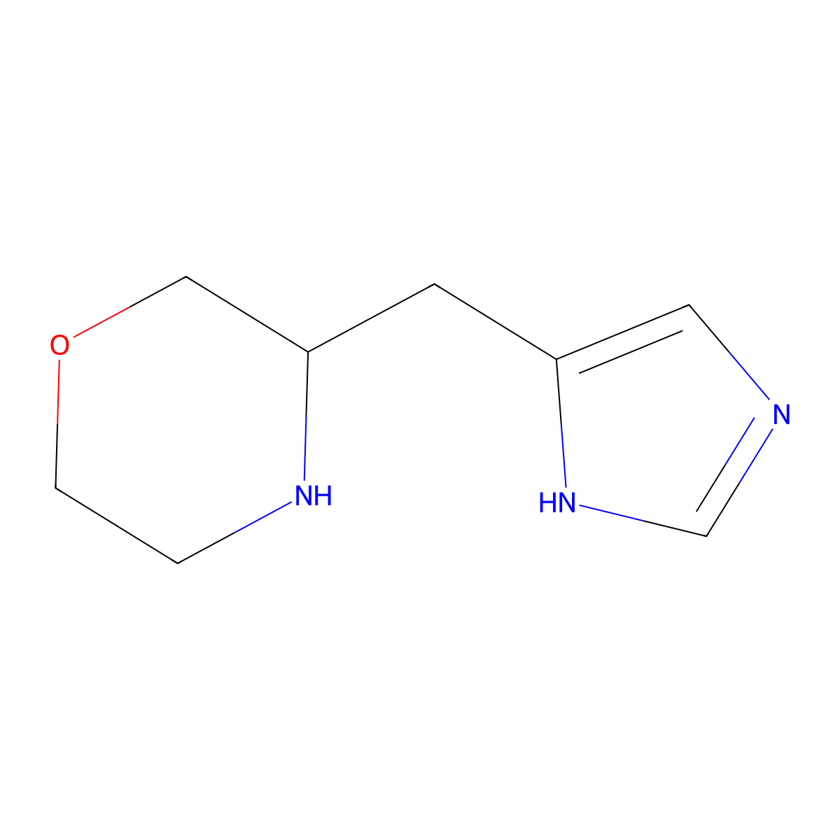 3-((1H-Imidazol-4-yl)methyl)morpholine molecular structure, CAS 1273577-41-5