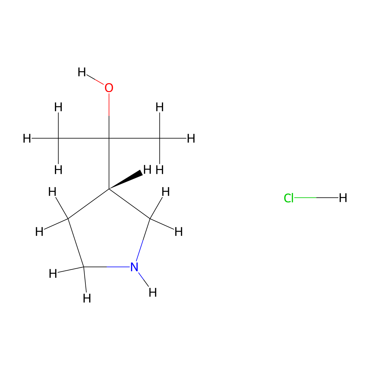 2-[(3S)-pyrrolidin-3-yl]propan-2-ol hydrochloride molecular structure, CAS 1273577-45-9