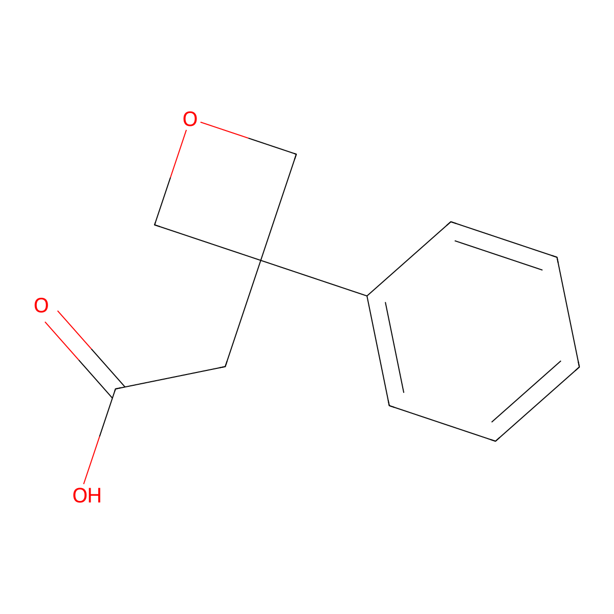 2-(3-Phenyloxetan-3-yl)acetic acid molecular structure, CAS 1273577-52-8