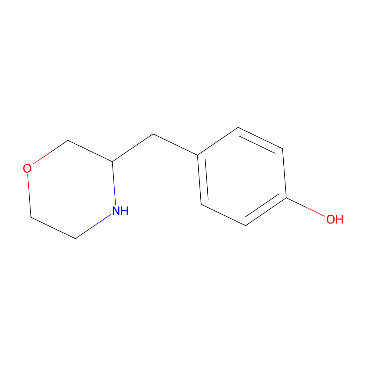 4-{[(3r)-Morpholin-3-yl]methyl}phenol molecular structure, CAS 1273577-72-2