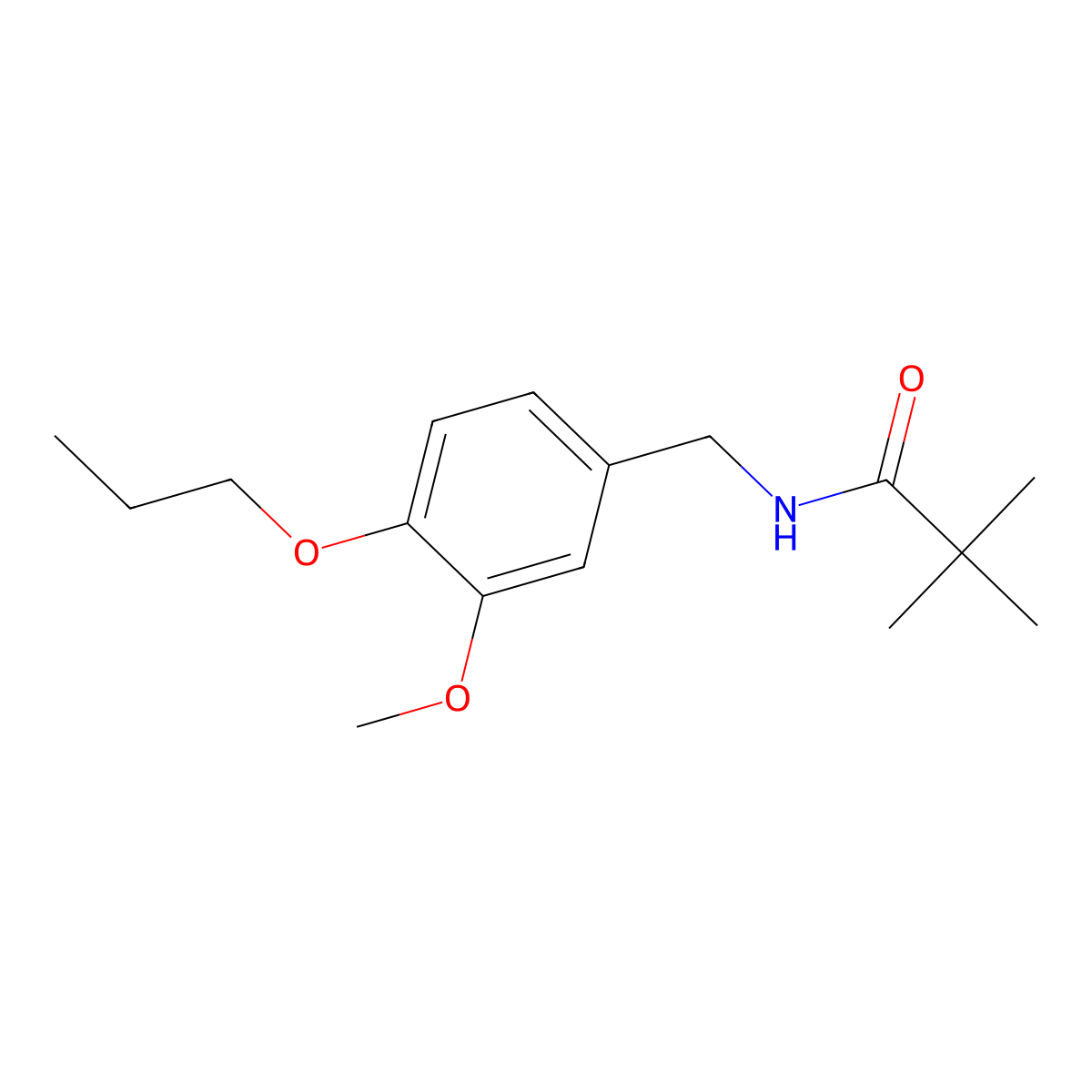 N-(3-methoxy-4-propoxybenzyl)-2,2-dimethylpropanamide molecular structure, CAS 1273577-88-0
