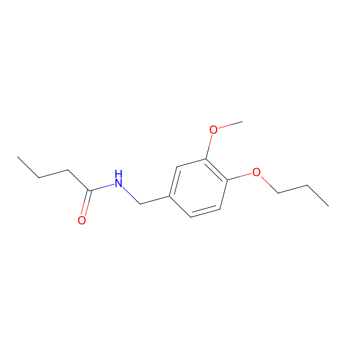 N-(3-methoxy-4-propoxybenzyl)butanamide molecular structure, CAS 1273577-95-9