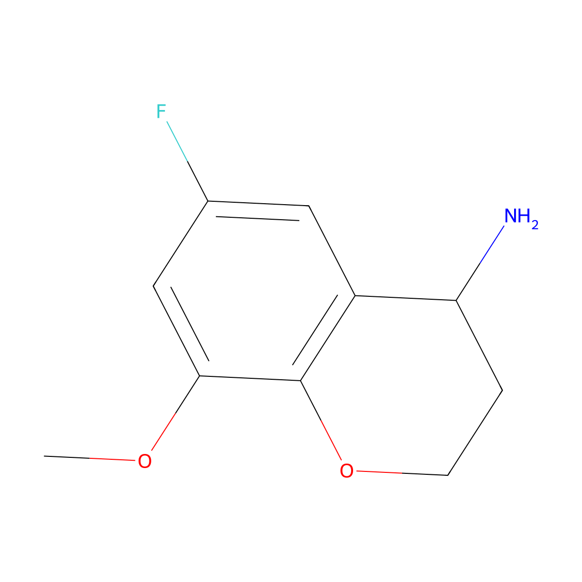 6-Fluoro-8-methoxychroman-4-amine molecular structure, CAS 1273595-67-7