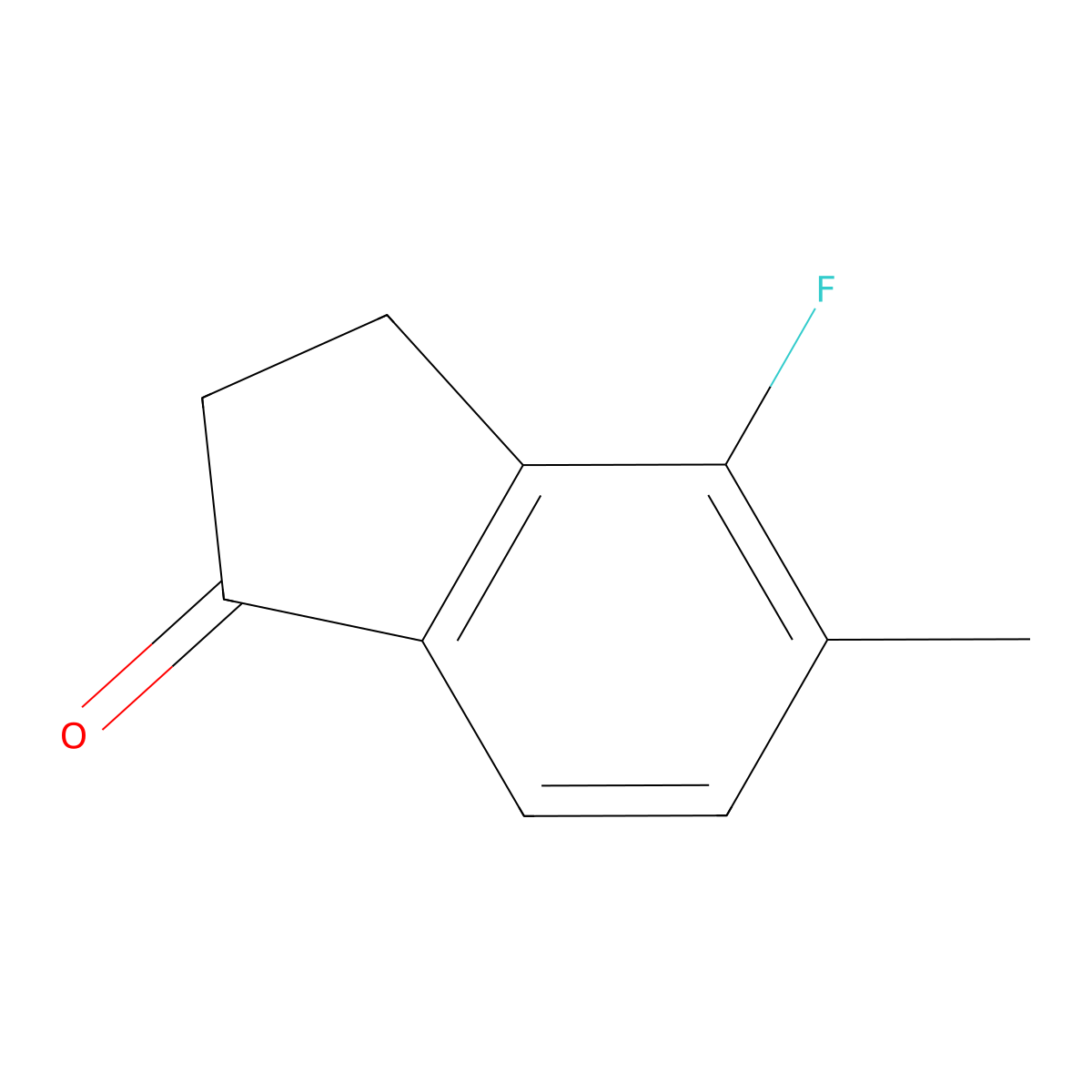 4-Fluoro-5-methyl-2,3-dihydro-1H-inden-1-one molecular structure, CAS 1273595-77-9
