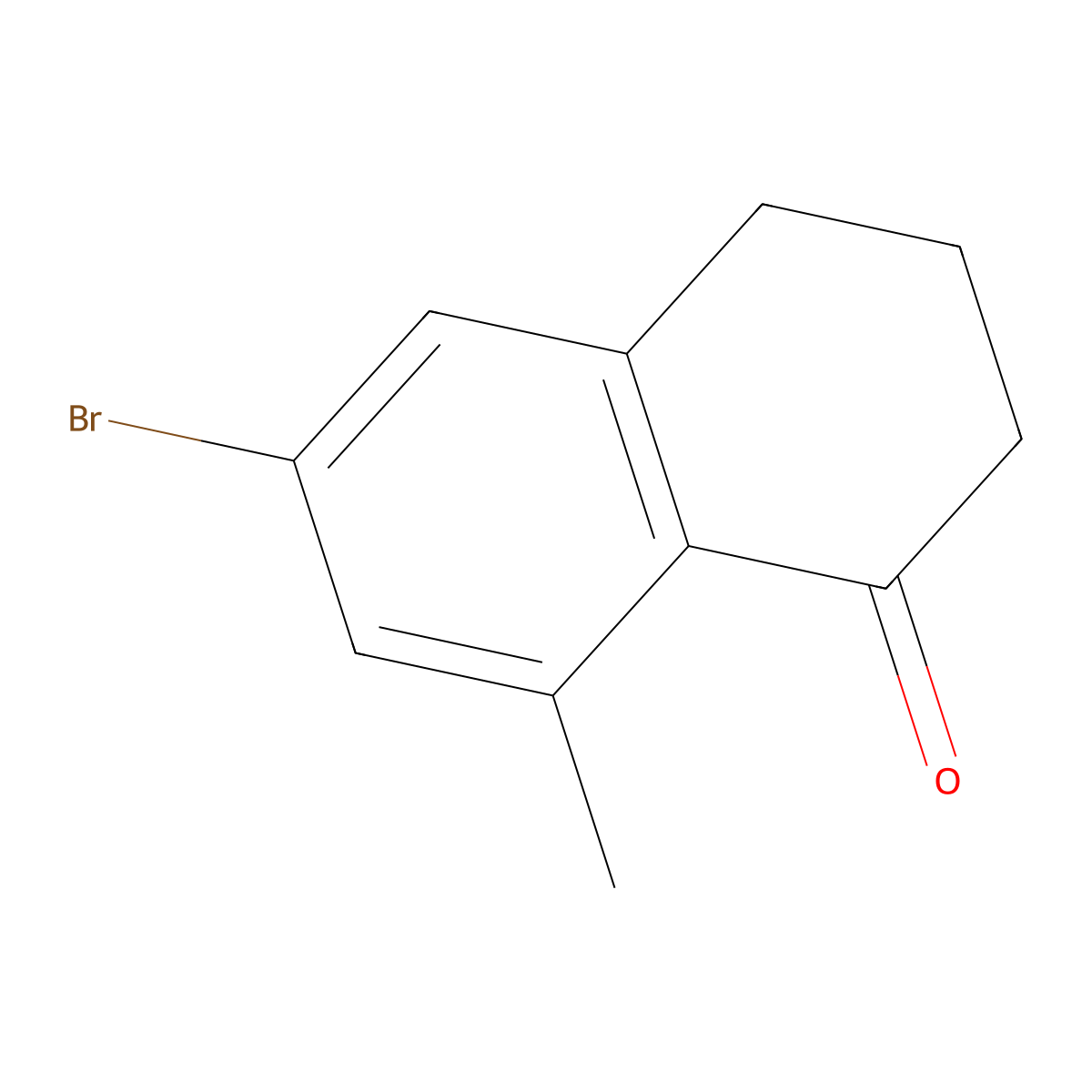 6-Bromo-8-methyl-3,4-dihydronaphthalen-1(2H)-one molecular structure, CAS 1273596-67-0
