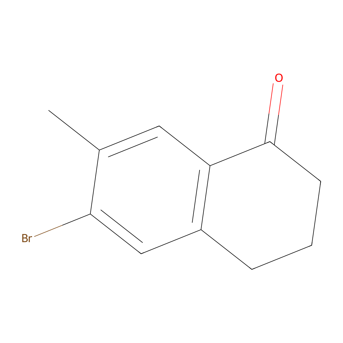 6-Bromo-7-methyl-3,4-dihydronaphthalen-1(2H)-one molecular structure, CAS 1273597-02-6
