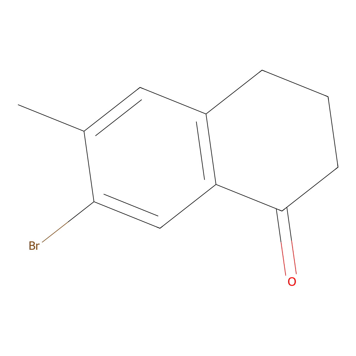 7-Bromo-6-methyl-3,4-dihydronaphthalen-1(2H)-one molecular structure, CAS 1273597-18-4