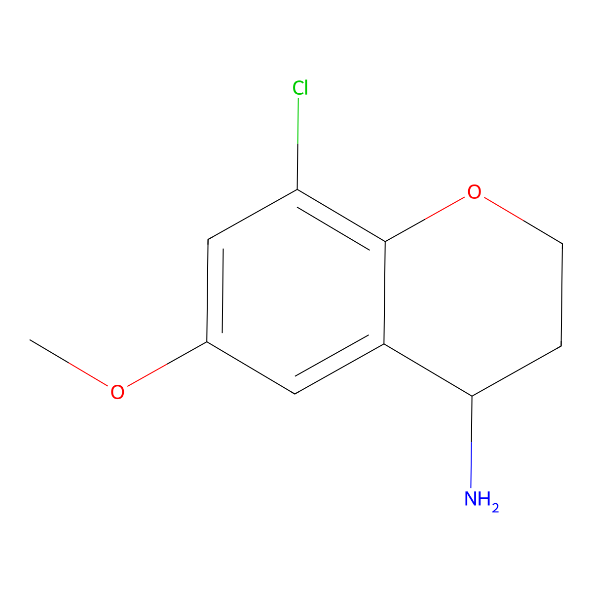8-Chloro-6-methoxychroman-4-amine molecular structure, CAS 1273599-79-3