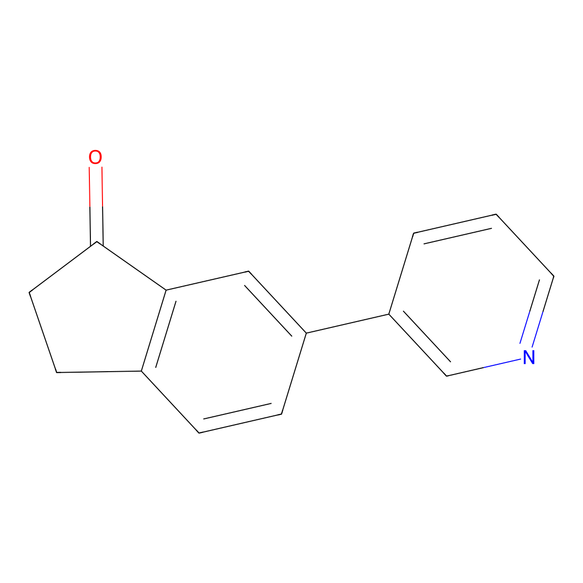 6-(Pyridin-3-yl)-2,3-dihydro-1H-inden-1-one molecular structure, CAS 1273599-95-3