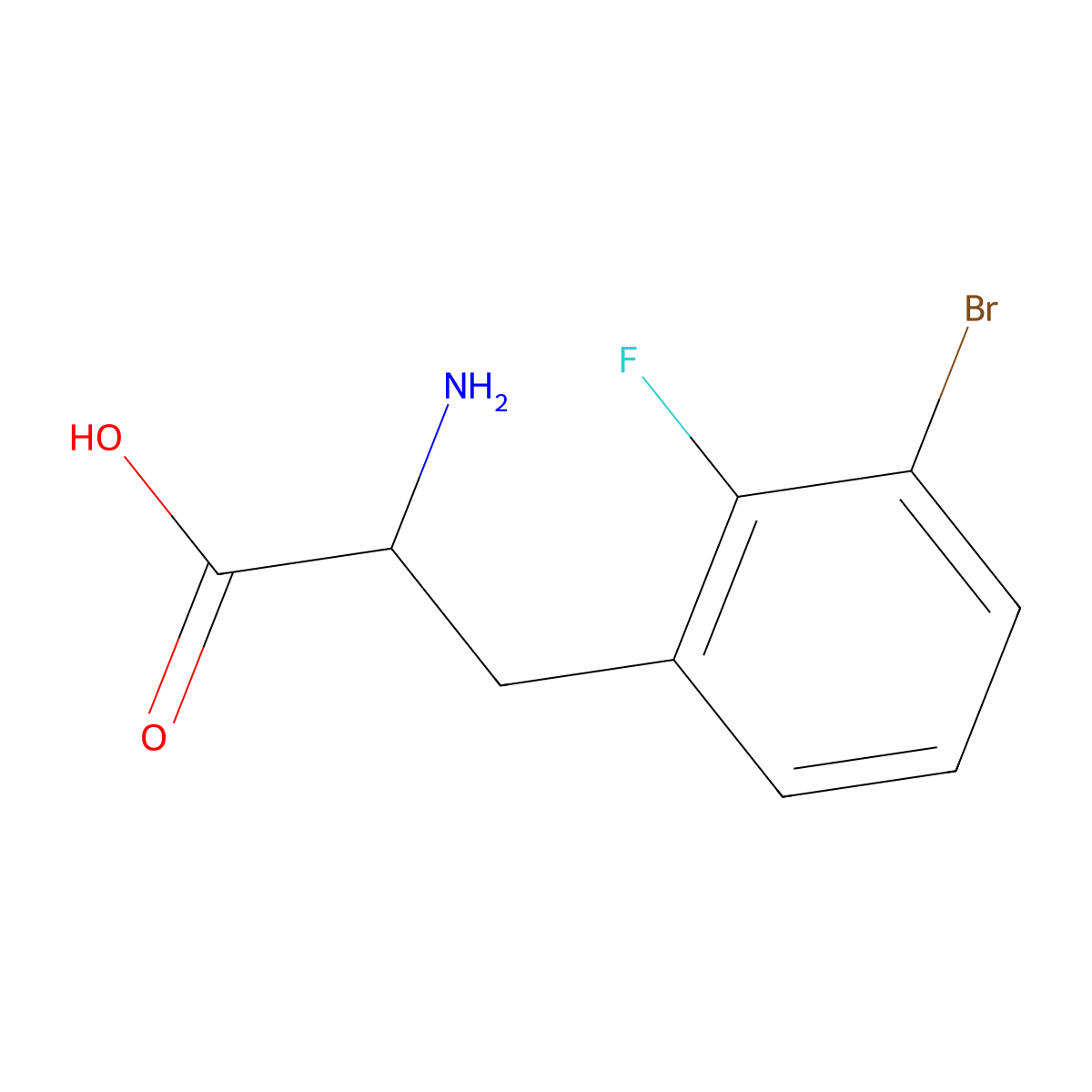 3-Bromo-2-fluoro-DL-phenylalanine molecular structure, CAS 1273600-97-7