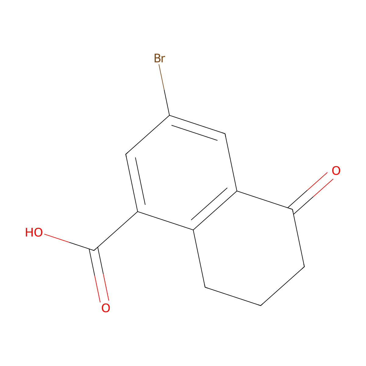3-Bromo-5-oxo-5,6,7,8-tetrahydronaphthalene-1-carboxylic acid molecular structure, CAS 1273602-53-1