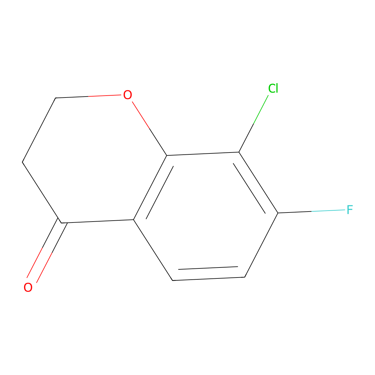 8-Chloro-7-fluorochroman-4-one molecular structure, CAS 1273602-58-6