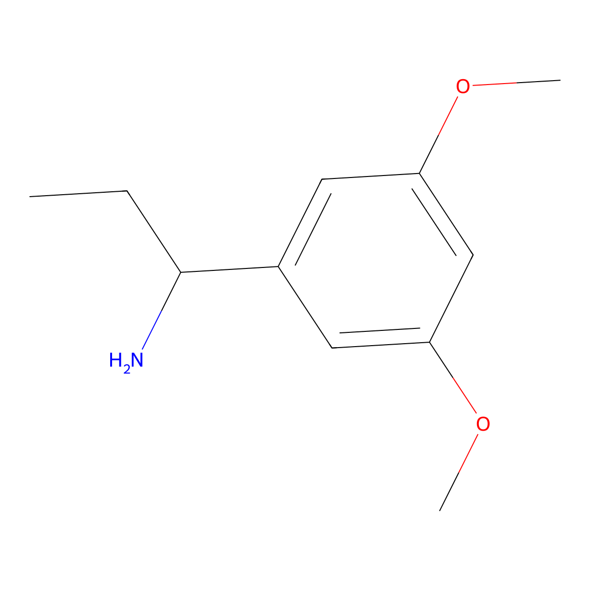 1-(3,5-Dimethoxyphenyl)propan-1-amine molecular structure, CAS 1273603-62-5