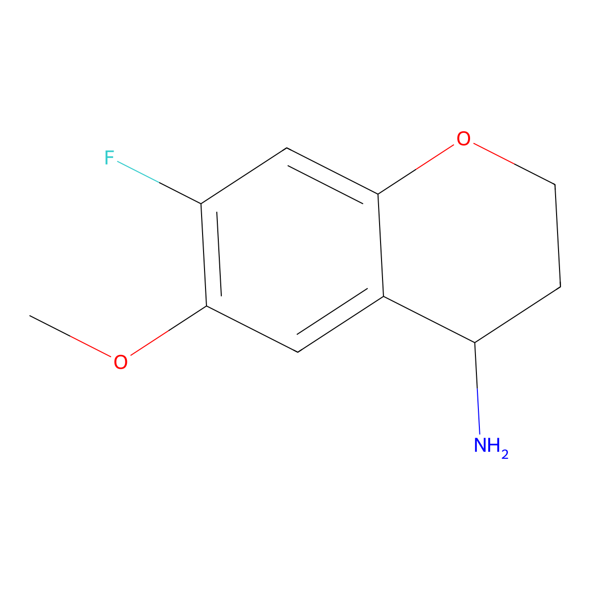 7-Fluoro-6-methoxychroman-4-amine molecular structure, CAS 1273604-30-0