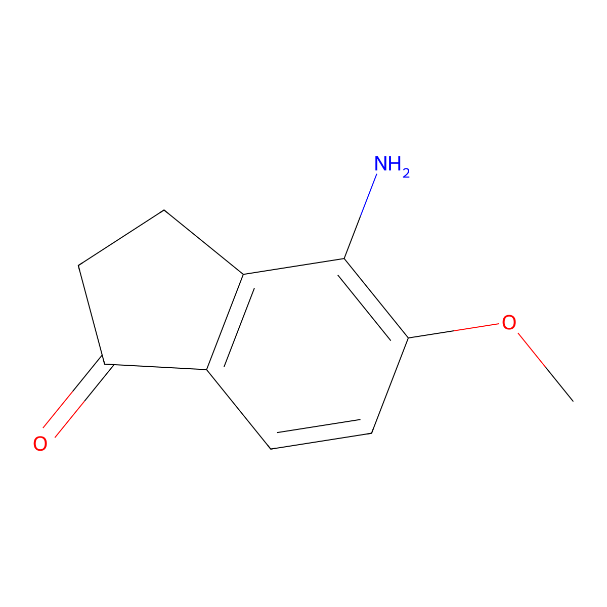 4-Amino-5-methoxy-2,3-dihydro-1H-inden-1-one molecular structure, CAS 1273608-55-1