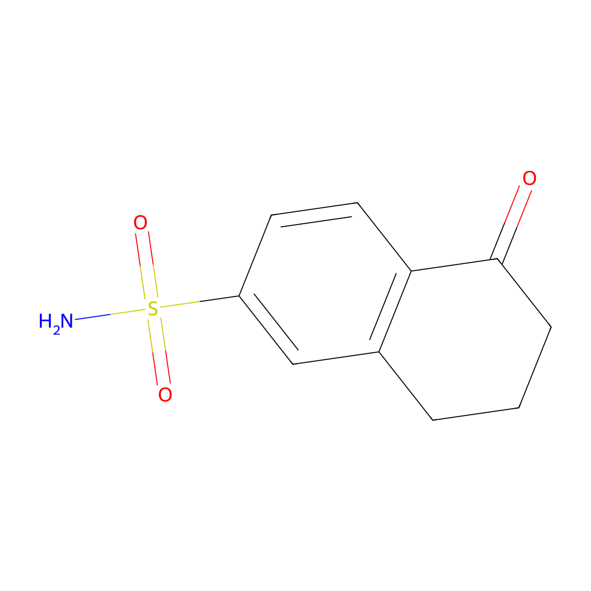 5-Oxo-5,6,7,8-tetrahydronaphthalene-2-sulfonamide molecular structure, CAS 1273608-70-0
