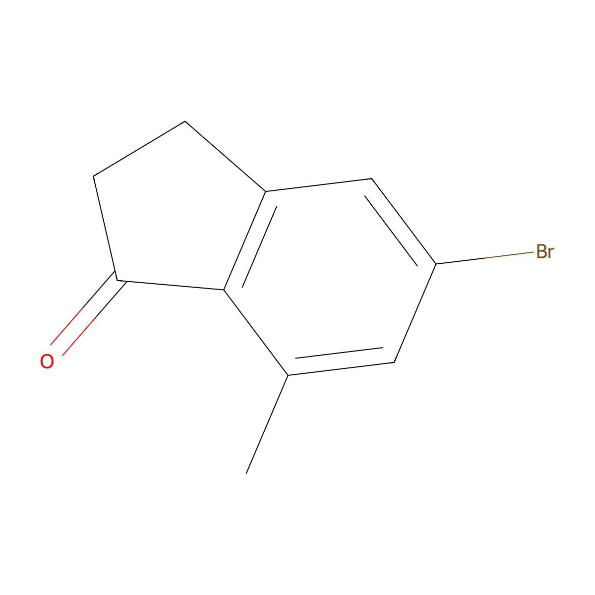 5-bromo-7-methyl-2,3-dihydro-1H-inden-1-one molecular structure, CAS 1273609-67-8