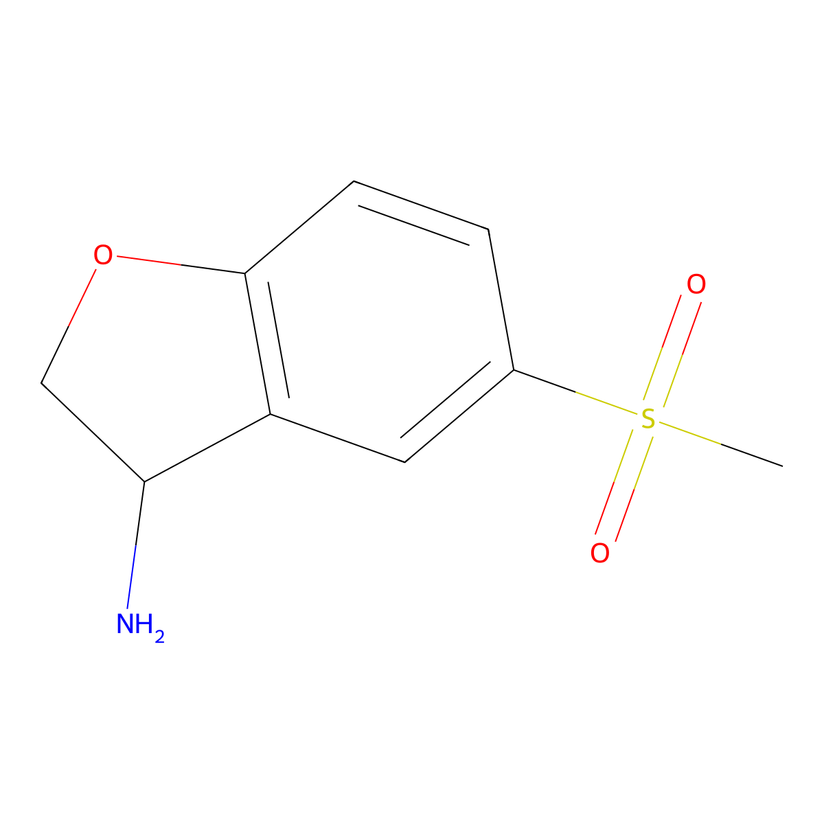 5-(Methylsulfonyl)-2,3-dihydrobenzo[B]furan-3-ylamine molecular structure, CAS 1273610-56-2