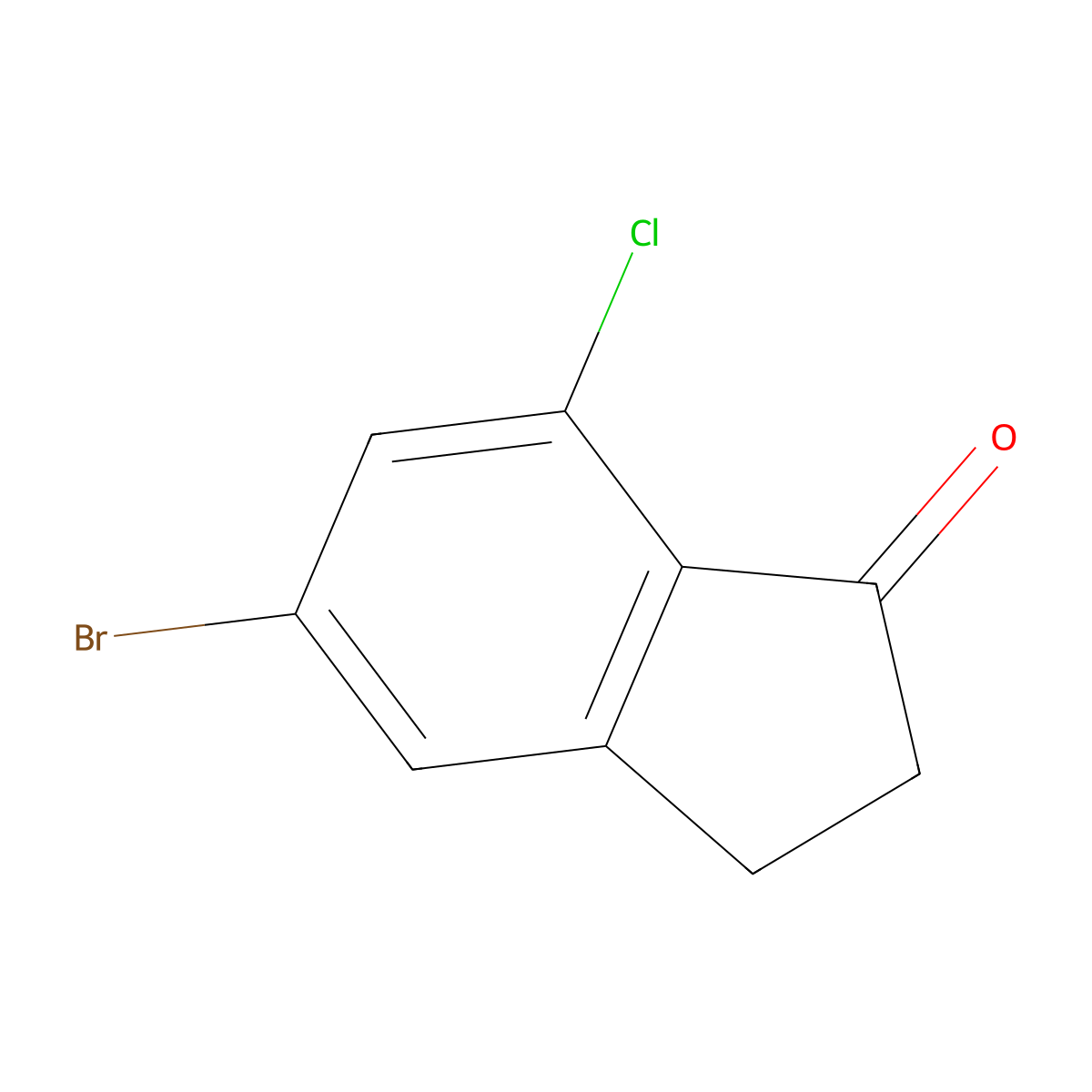 5-Bromo-7-chloro-1-indanone molecular structure, CAS 1273611-01-0