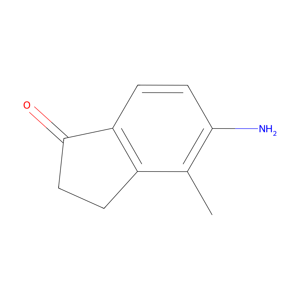 5-amino-4-methyl-2,3-dihydro-1H-inden-1-one molecular structure, CAS 1273611-38-3