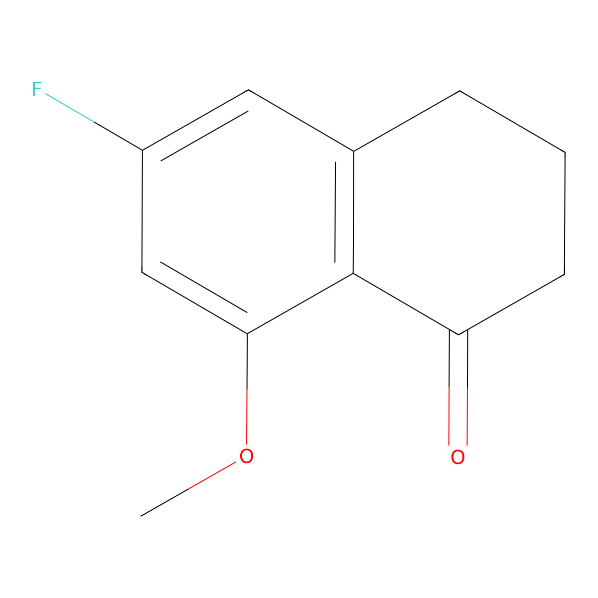 6-Fluoro-8-methoxy-3,4-dihydronaphthalen-1(2H)-one molecular structure, CAS 1273612-07-9