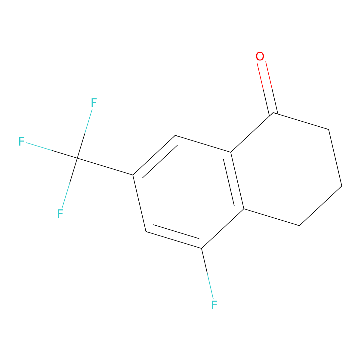 5-Fluoro-7-(trifluoromethyl)-3,4-dihydronaphthalen-1(2H)-one molecular structure, CAS 1273612-11-5