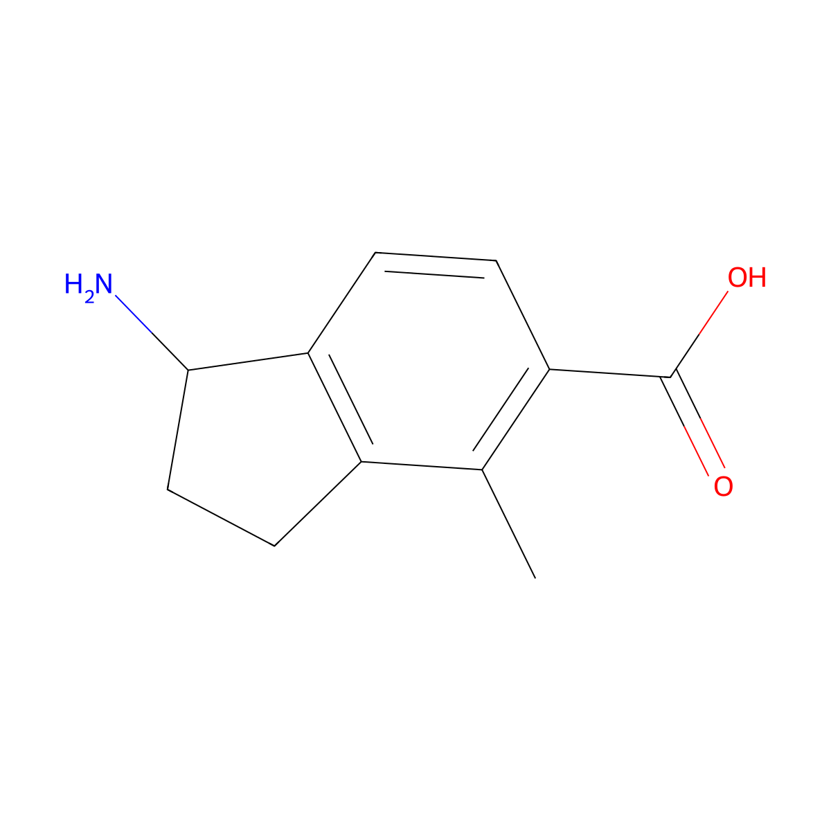 1-Amino-4-methyl-2,3-dihydro-1H-indene-5-carboxylic acid molecular structure, CAS 1273613-53-8