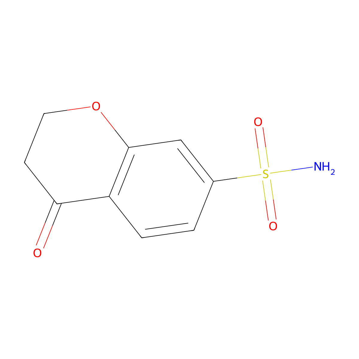 4-oxo-3,4-dihydro-2H-1-benzopyran-7-sulfonamide molecular structure, CAS 1273649-87-8
