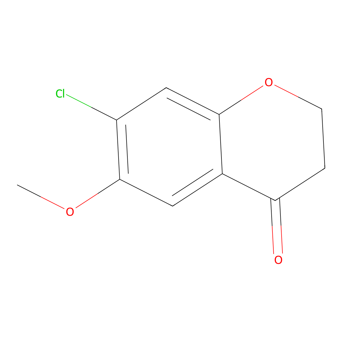 7-Chloro-6-methoxychroman-4-one molecular structure, CAS 1273650-10-4