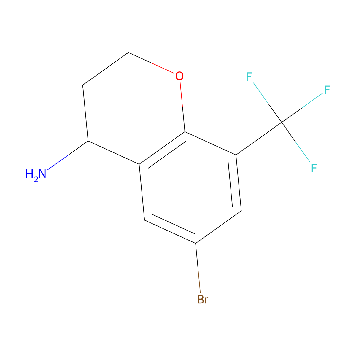 6-Bromo-8-(trifluoromethyl)chroman-4-amine molecular structure, CAS 1273651-31-2