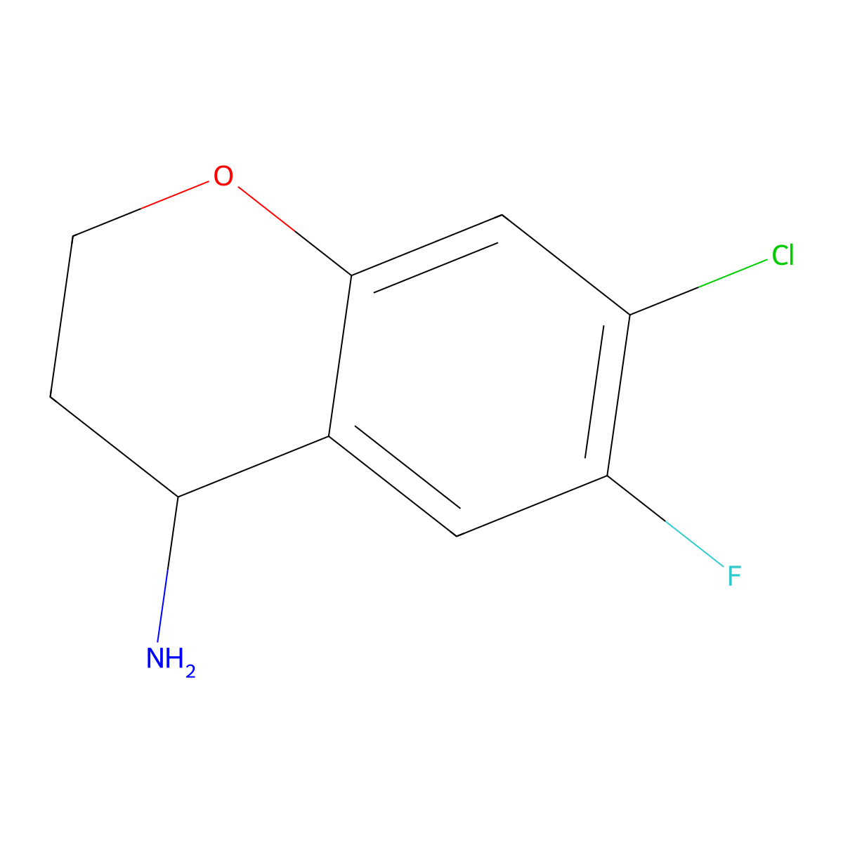 7-Chloro-6-fluorochroman-4-amine molecular structure, CAS 1273651-83-4