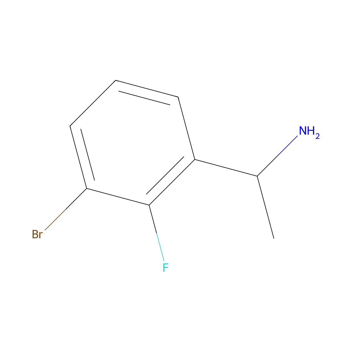 1-(3-Bromo-2-fluorophenyl)ethan-1-amine molecular structure, CAS 1273651-90-3