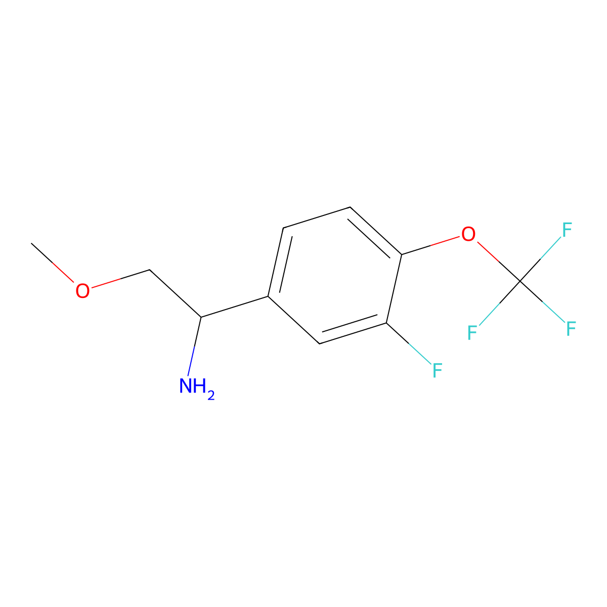 3-Fluoro-alpha-(methoxymethyl)-4-(trifluoromethoxy)benzylamine molecular structure, CAS 1273653-26-1