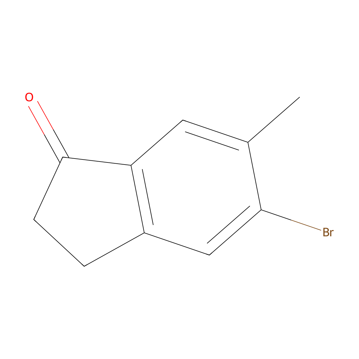 5-Bromo-6-methyl-indan-1-one molecular structure, CAS 1273655-83-6