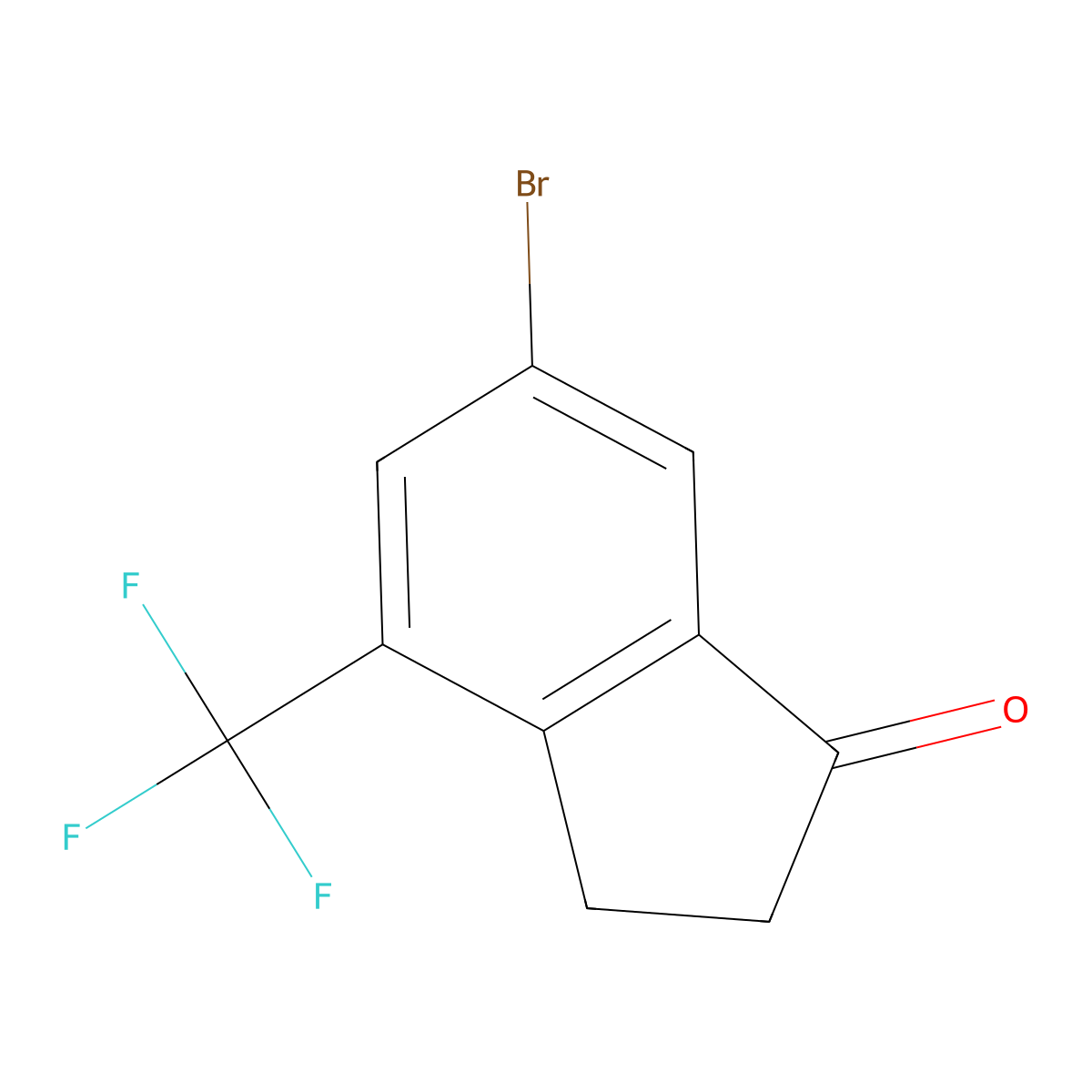 6-Bromo-4-trifluoromethyl-indan-1-one molecular structure, CAS 1273655-84-7