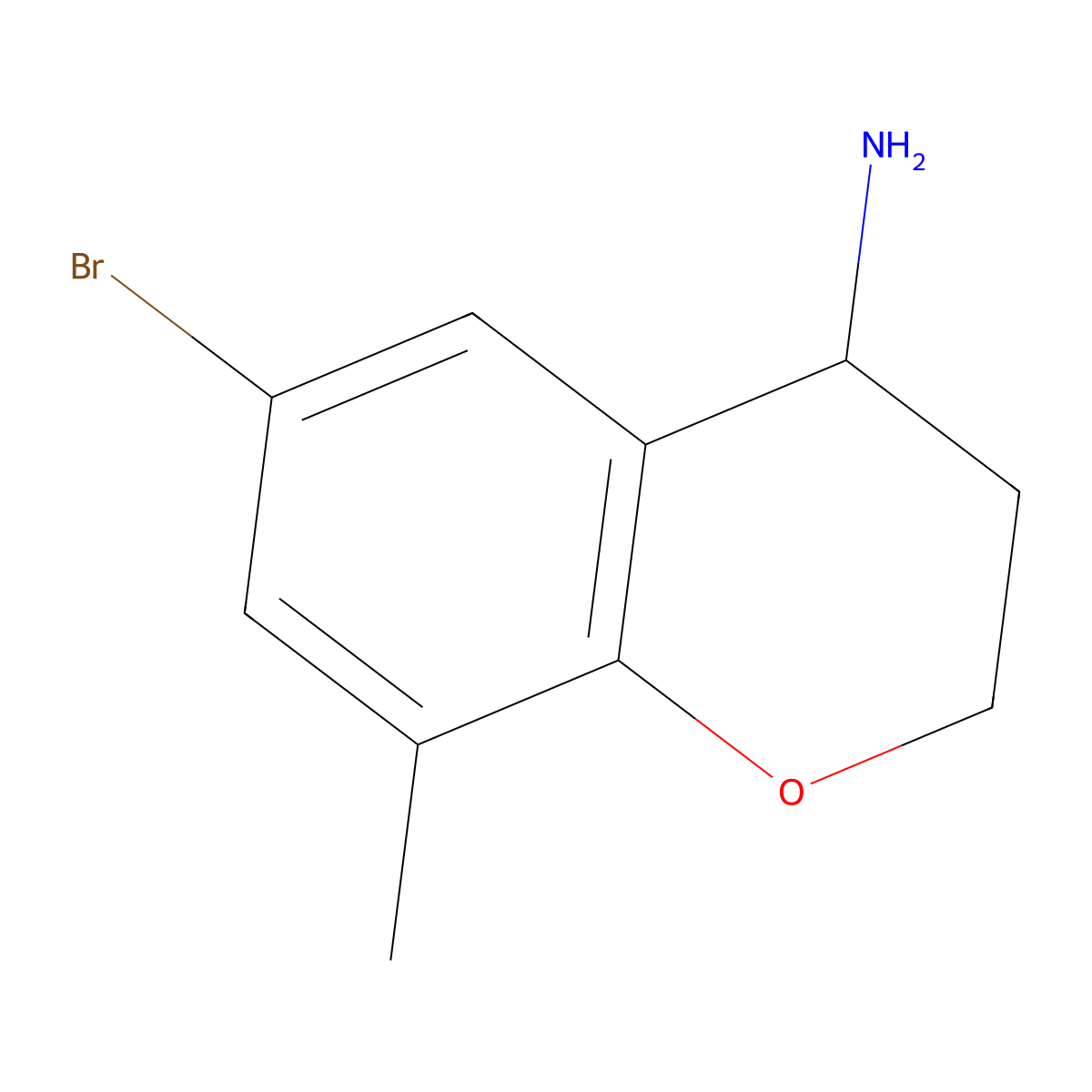 6-Bromo-8-methylchroman-4-amine molecular structure, CAS 1273655-93-8