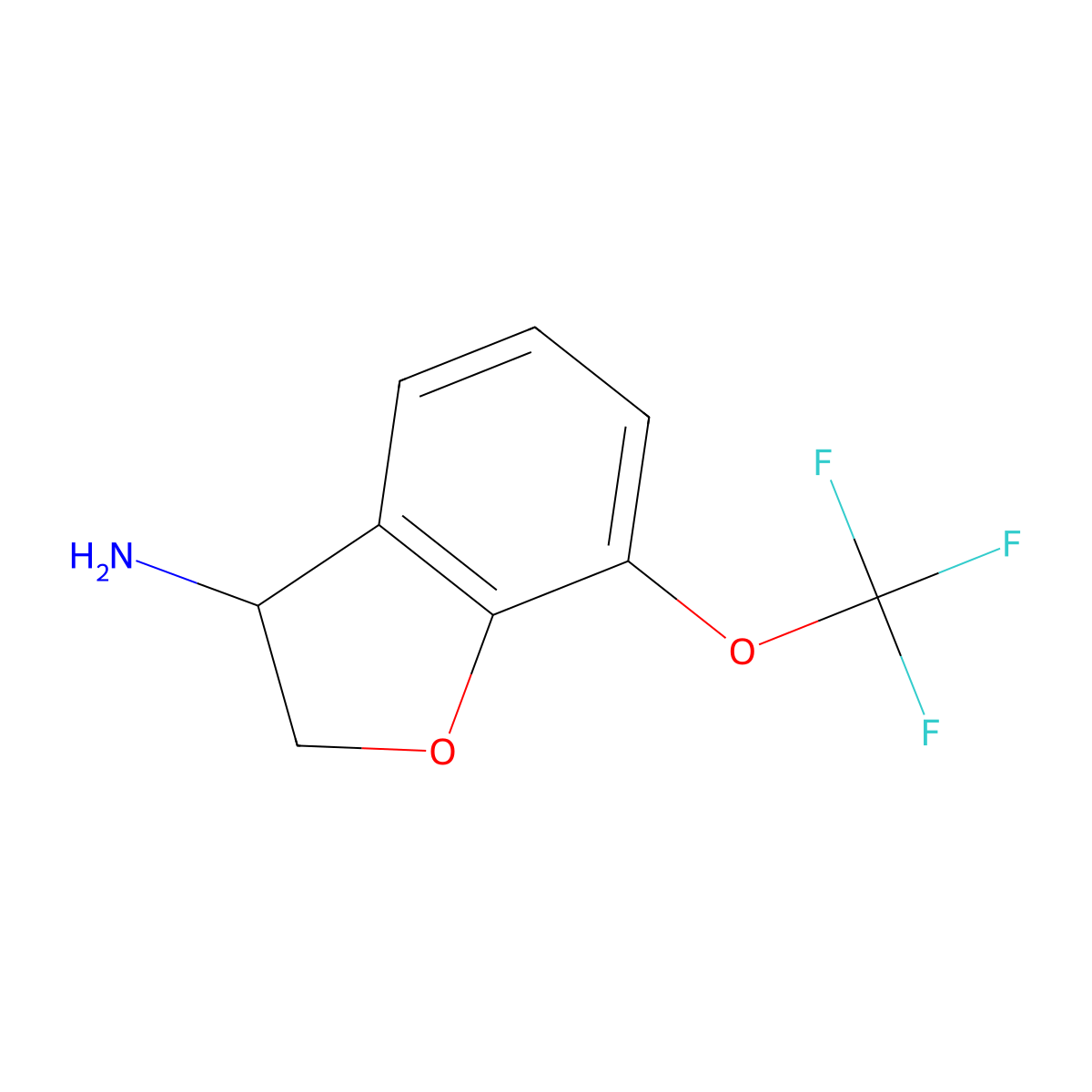 7-(Trifluoromethoxy)-2,3-dihydrobenzo[B]furan-3-ylamine molecular structure, CAS 1273656-74-8