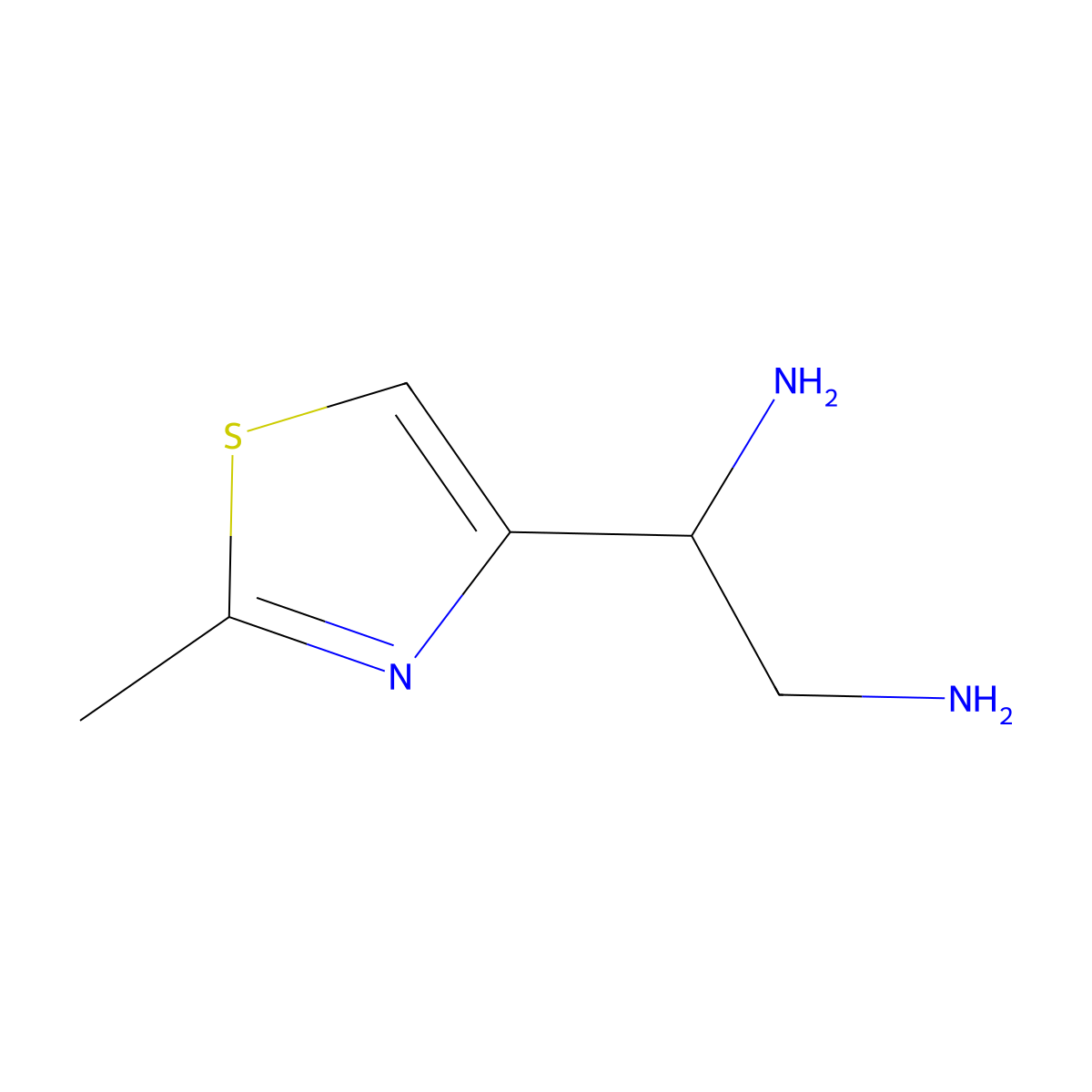 1-(2-Methyl-1,3-thiazol-4-yl)ethane-1,2-diamine molecular structure, CAS 1273659-76-9