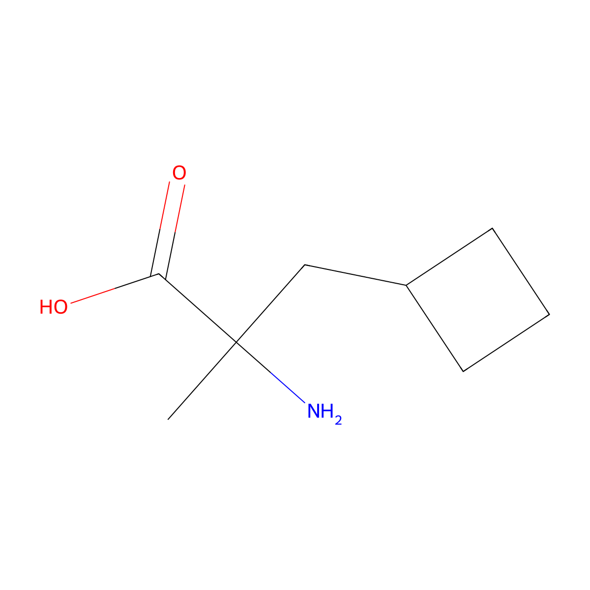 2-Amino-3-cyclobutyl-2-methylpropanoic acid molecular structure, CAS 1273660-35-7