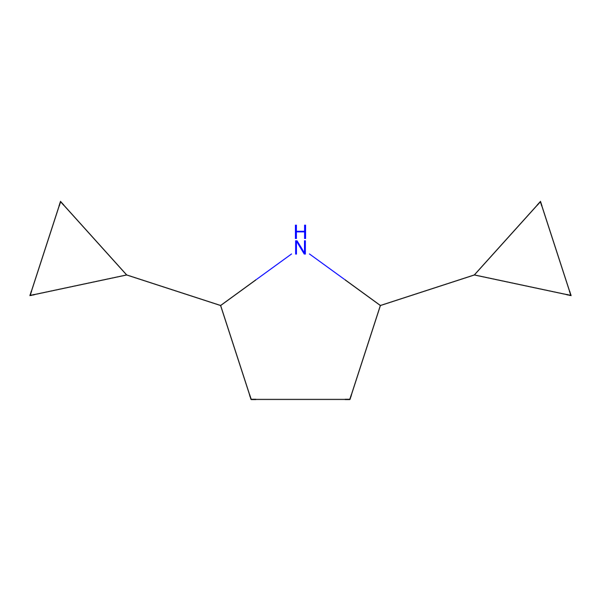 2,5-Dicyclopropylpyrrolidine molecular structure, CAS 1273660-39-1