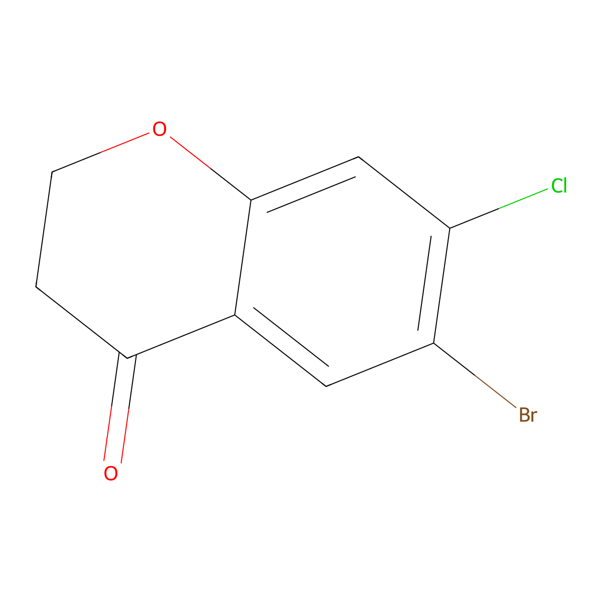 6-Bromo-7-chlorochroman-4-one molecular structure, CAS 1273660-61-9