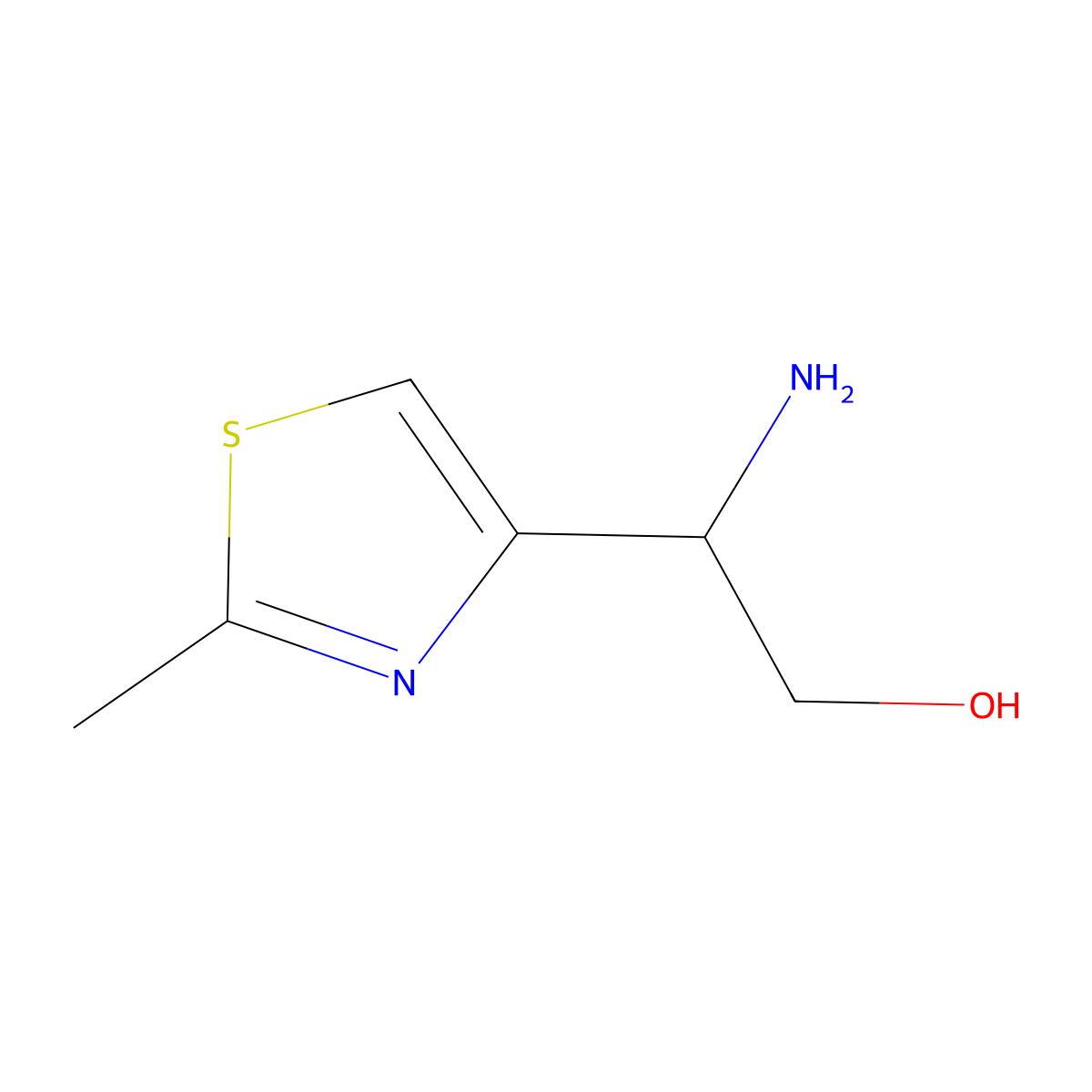 2-Amino-2-(2-methyl-1,3-thiazol-4-yl)ethan-1-ol molecular structure, CAS 1273663-20-9