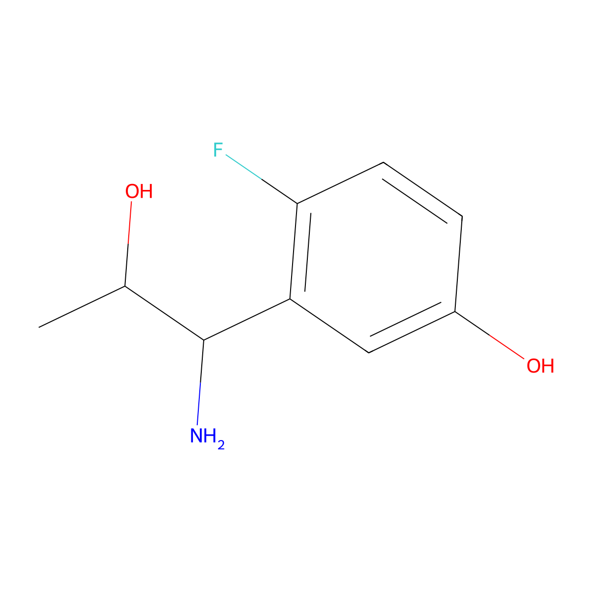 3-(1-Amino-2-hydroxypropyl)-4-fluorophenol molecular structure, CAS 1273663-44-7