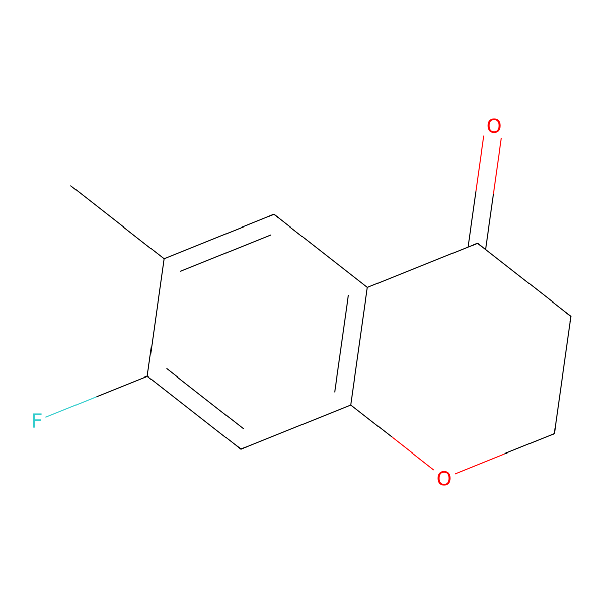 7-Fluoro-6-methylchroman-4-one molecular structure, CAS 1273664-07-5